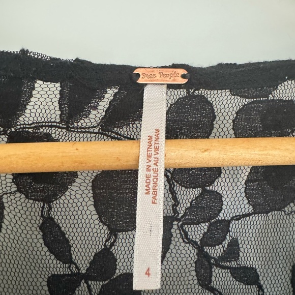 Free People Black Lace mini skater style dress - Picture 7 of 11